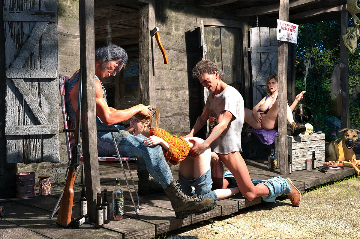 Get your face right in there then and give it a real good slurping - The hikers