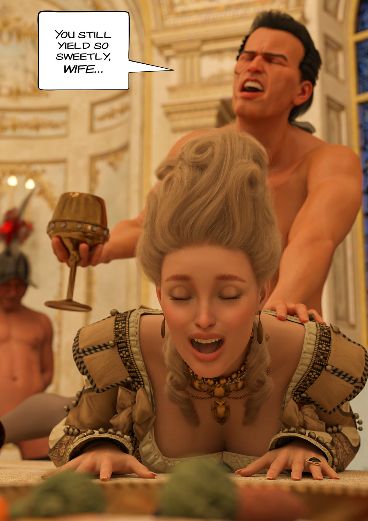 Obedient, open, wet with my husband's seed, her lips found me - The ring of the Roman Empress 8