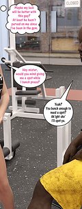 Ummm, is he touching my ass? - Natasha's workout part 1