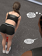 My big black dick would look good in that tight ass - Natasha's workout part 1 by Dark Lord