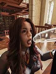 Magic to satisfy your dirty fantasies - Hermione in the Library (Harry Potter) by Nisama3dx